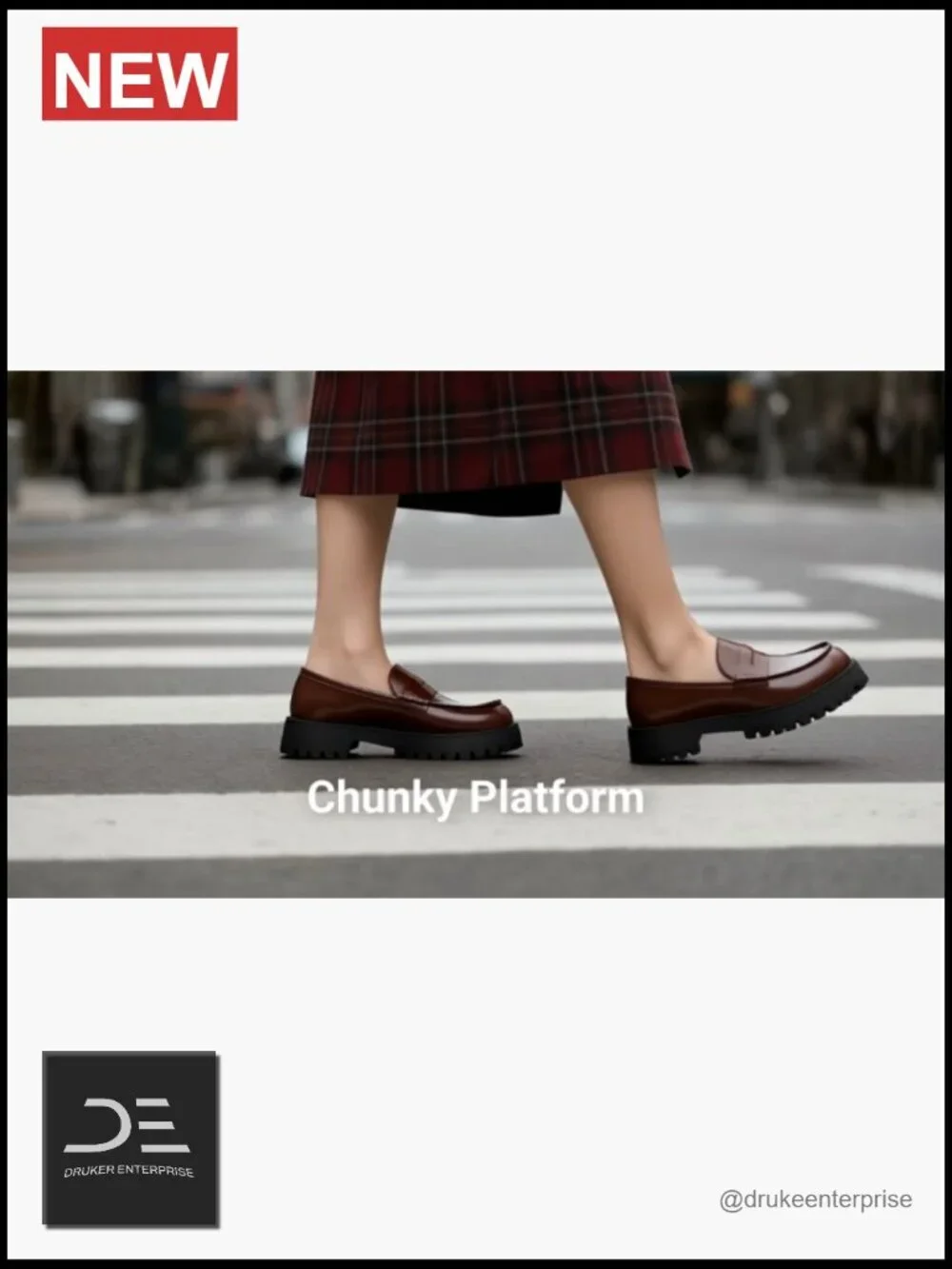 Platform Chunky Lug Sole Loafers - Faux Leather Slip On Dressy Casual Work Shoes